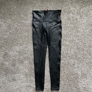 Spank faux leather leggings